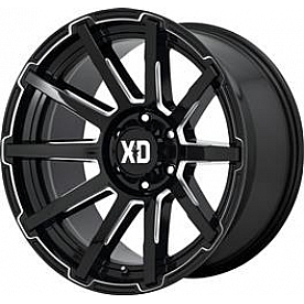 KMC Wheel XD847 Outbreaks 22 x 10 Black With Natural Accents - XD84722080312
