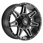 LRG Wheels Burst Series - 22 x 10 Black With Natural Accents - 722070324N