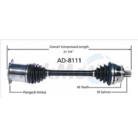 TrakMotive CV Axle Shaft - AD-8111
