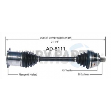 TrakMotive CV Axle Shaft - AD-8111