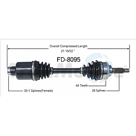 TrakMotive CV Axle Shaft - FD-8095