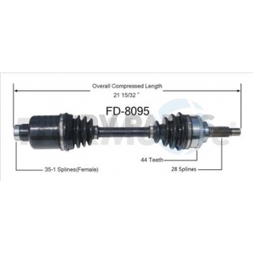TrakMotive CV Axle Shaft - FD-8095