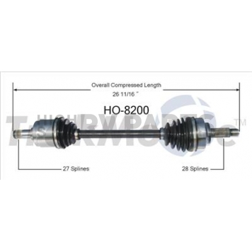 TrakMotive CV Axle Shaft - HO-8200