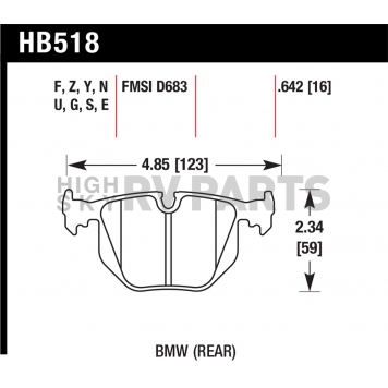 Hawk Performance Brake Pad - HB518Z.642-1
