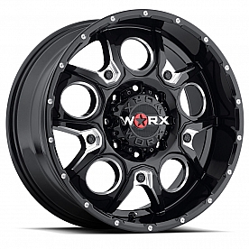 Ultra Wheel Rebel 809 - 20 x 9 Black With Natural Accents - 809-2987BM12