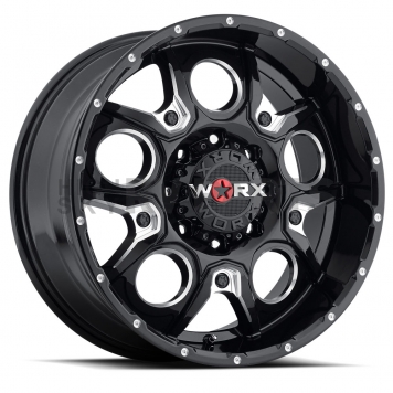Ultra Wheel Rebel 809 - 20 x 9 Black With Natural Accents - 809-2987BM12