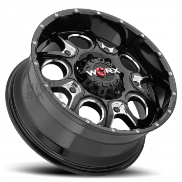 Ultra Wheel Rebel 809 - 20 x 9 Black With Natural Accents - 809-2987BM12-1