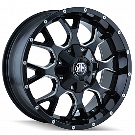 Mayhem Wheels Warrior 8015 - 20 x 10 Black With Natural Accents - 8015-2137M
