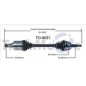 TrakMotive CV Axle Shaft - TO-8051