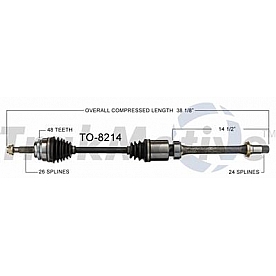 TrakMotive CV Axle Shaft - TO-8214