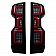 Recon Accessories Tail Light Assembly LED Set Of 2 - 64397LEDBK