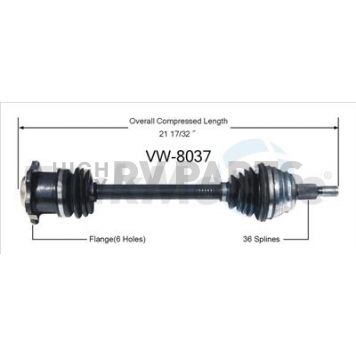 TrakMotive CV Axle Shaft - VW-8037