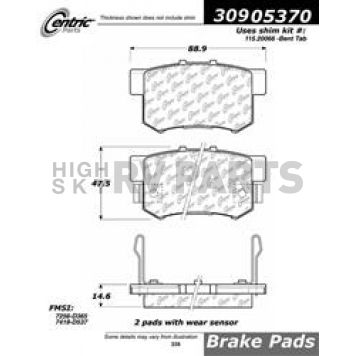 Stop Tech/ Power Slot Brake Pad - 309.05370