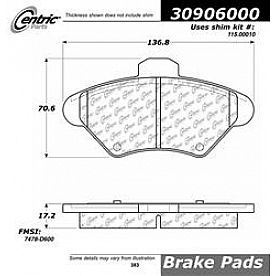 Stop Tech/ Power Slot Brake Pad - 309.06000