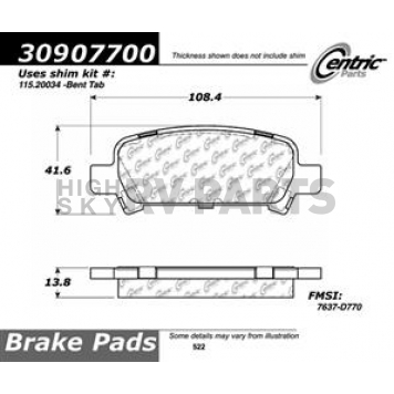 Stop Tech/ Power Slot Brake Pad - 309.07700