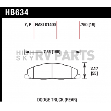 Hawk Performance Brake Pad - HB634Y.750-1