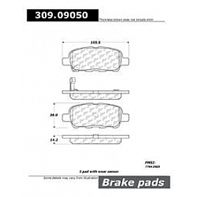 Stop Tech/ Power Slot Brake Pad - 309.09050