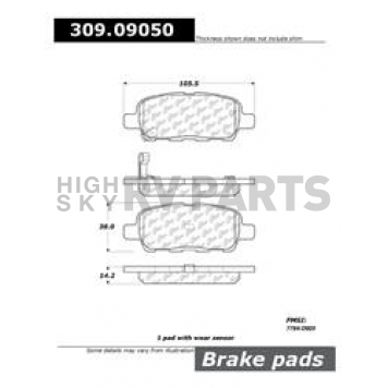 Stop Tech/ Power Slot Brake Pad - 309.09050
