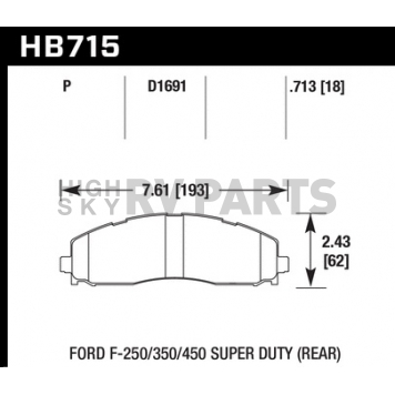 Hawk Performance Brake Pad - HB715Y.713-1