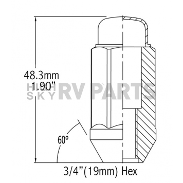 Coyote Wheel Accessories Lug Nut - 701173B-1