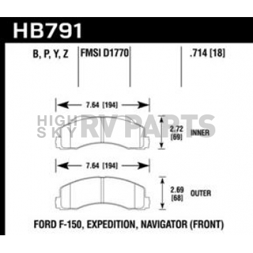 Hawk Performance Brake Pad - HB791Y.714