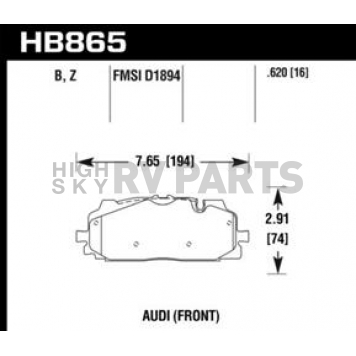 Hawk Performance Brake Pad - HB865Z.620