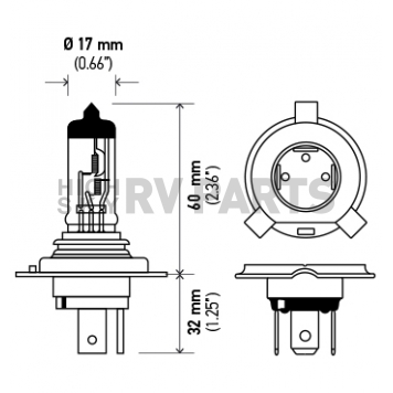 Hella Headlight Bulb Single - H4-1