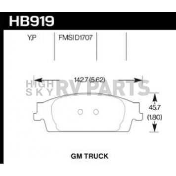 Hawk Performance Brake Pad - HB919Y.670