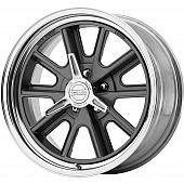 American Racing Wheels VN427P Shelby Cobra - 18 x 8 Magnesium Gray Center With Natural Barrel - 427886545