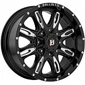 Ballistic Wheels 953 Scythe - 17 x 9 Gloss Black With Natural Accents - 953790060-12GBX