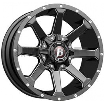 Ballistic Wheels 971 Hawk - 20 x 9 Black With Natural Accents - 971290267+18FBX