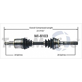 TrakMotive CV Axle Shaft - MI-8103