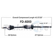 TrakMotive CV Axle Shaft - FD-8203