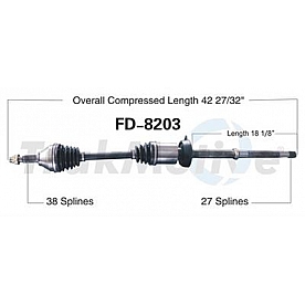 TrakMotive CV Axle Shaft - FD-8203
