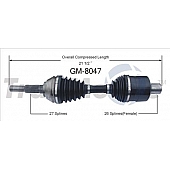 TrakMotive CV Axle Shaft - GM-8047