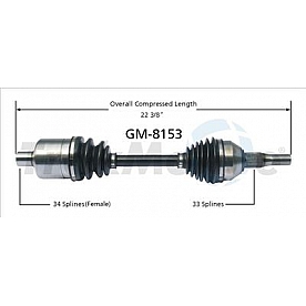 TrakMotive CV Axle Shaft - GM-8153