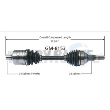 TrakMotive CV Axle Shaft - GM-8153