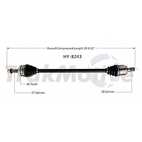 TrakMotive CV Axle Shaft - HY-8243