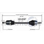 TrakMotive CV Axle Shaft - HO-8167