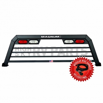 Magnum Truck Racks Headache Rack Louvered Aluminum Black Matte Powder Coated - 420LS