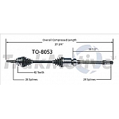 TrakMotive CV Axle Shaft - TO-8053