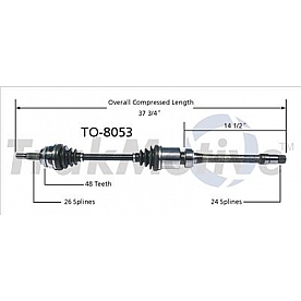 TrakMotive CV Axle Shaft - TO-8053