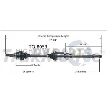 TrakMotive CV Axle Shaft - TO-8053