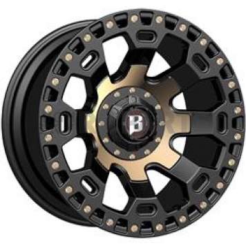 Ballistic Wheels 975 Moab - 20 x 9 Flat Black With Bronze Accents - 975290267+00FBFZN