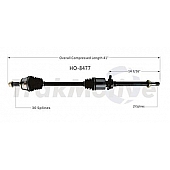 TrakMotive CV Axle Shaft - HO-8477