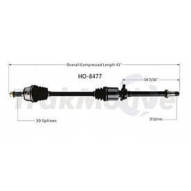 TrakMotive CV Axle Shaft - HO-8477
