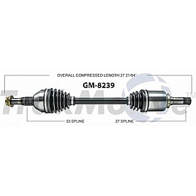 TrakMotive CV Axle Shaft - GM-8239