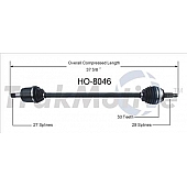 TrakMotive CV Axle Shaft - HO-8046