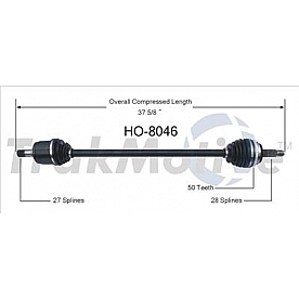 TrakMotive CV Axle Shaft - HO-8046