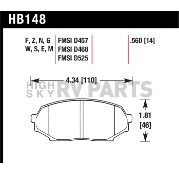 Hawk Performance Brake Pad - HB148F.560-1